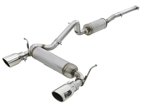 aFe Rebel Series 2.5in 409 SS Cat-Back Exhaust w  Polished Tips 07+ Jeep Wrangler (JK) V6 3.6L 3.8L Cheap