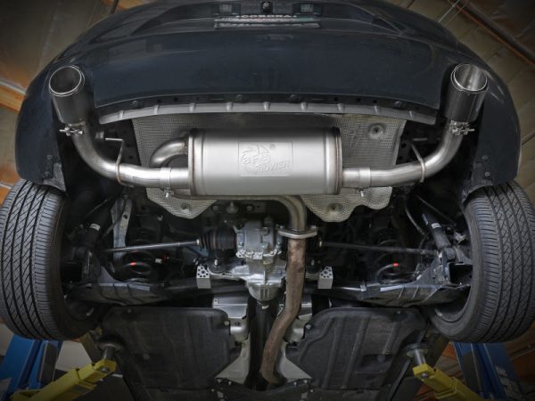 aFe 19-22 Mazda 3 L4 2.5L Takeda 3in to 2-1 2in 304 SS Axle-Back Exhaust w  Blue Flame Tip Supply - Image 4