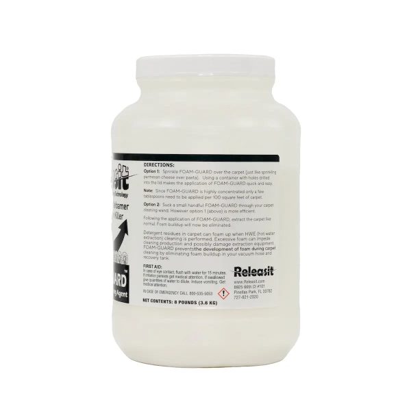 • Releasit Foam-Guard Crystal Carpet Defoamer 8-pound jar (4 to a case)• Hot on Sale - Image 2