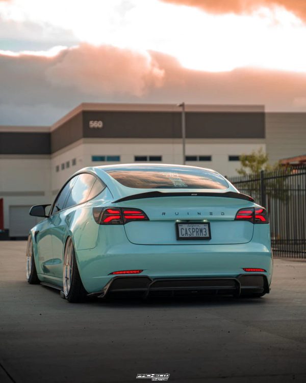 ADRO Carbon Fiber Rear Diffuser V2 for Tesla Model 3 Online now - Image 5