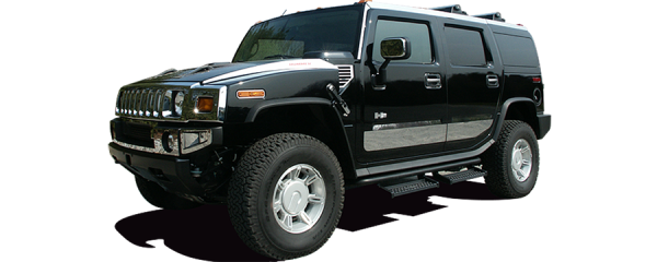 QAA Chrome License Plate Bezels For 2003-2009 Hummer H2 - 4-door SUV For Cheap - Image 2