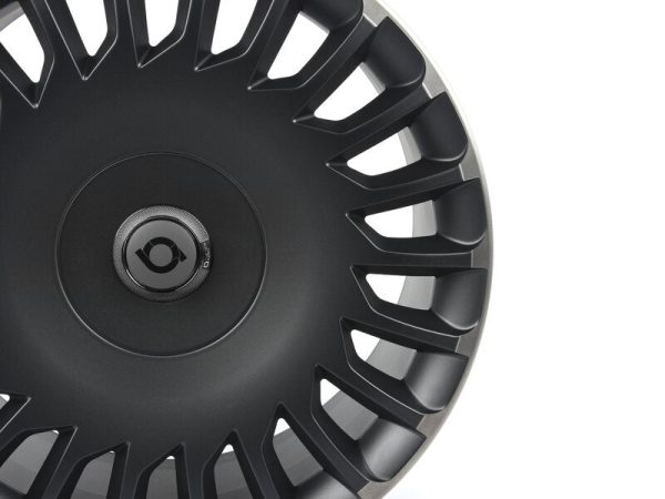 The New Aero 19  Razor - Staggered Wheel Set 19 x 9.5  & 19  x 10.5  Matte Black Shadow Cut for Tesla Model S For Sale - Image 3
