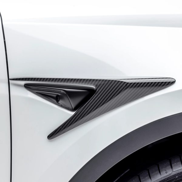 Vorsteiner Aero Add-On Fender Vents Carbon Fiber PP 2x2 Glossy for Tesla Model Y Supply - Image 3