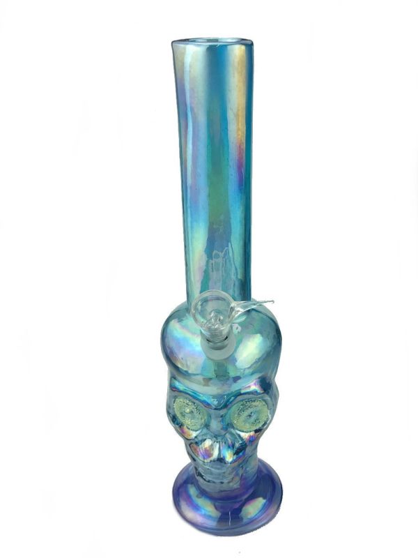 Fumed Black Skull with Glow in the DARK EYES For Sale