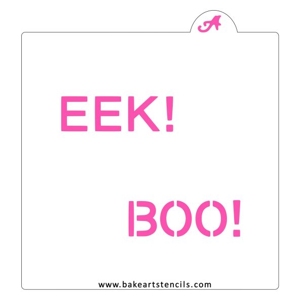BOO and EEK BakeArt Stencil Online now