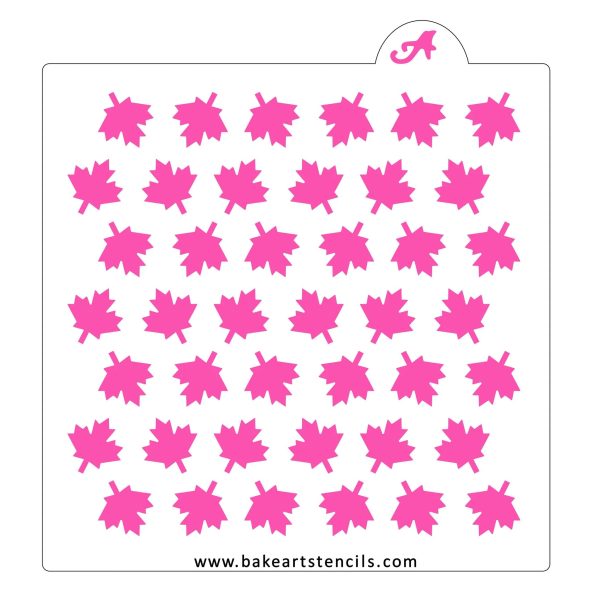Maple Leaves Pattern BakeArt Stencil For Discount