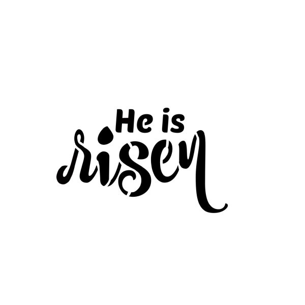 He is Risen Plaque Cookie Cutter with Stencil ONLY Cheap - Image 2