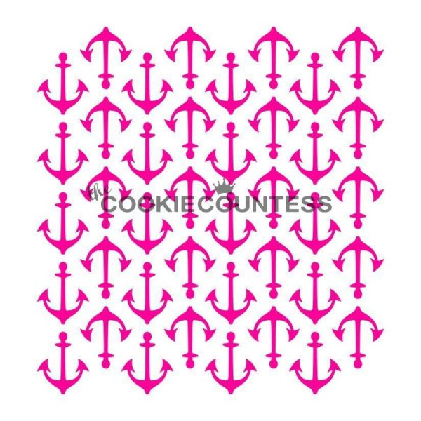 Anchors Repeat Stencil Supply