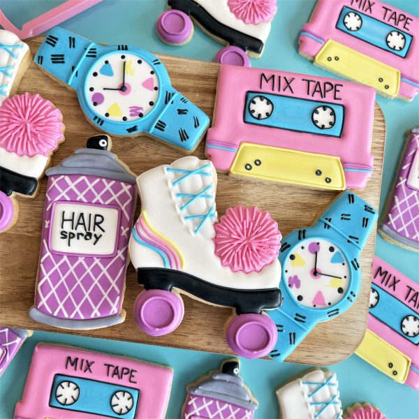 Totally 80s Cookie Decorating Class Recording with Optional Kit Fashion - Image 2