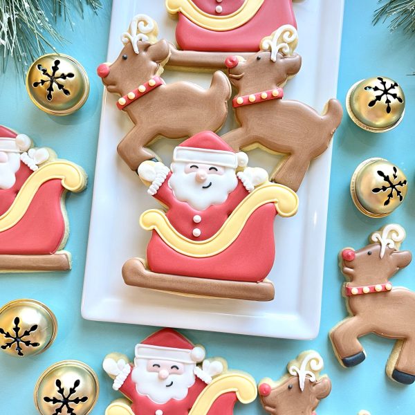 Santa Sleigh and Reindeer Cookie Cutter BUNDLE Online Sale - Image 5