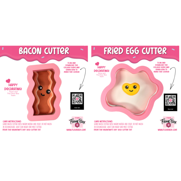 Bacon and Eggs Cookie Cutter BUNDLE (Regular Size) Supply - Image 4