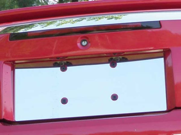 QAA Chrome License Plate Bezels For 1999-2004 Ford Mustang - 2-door Coupe Convertible For Discount