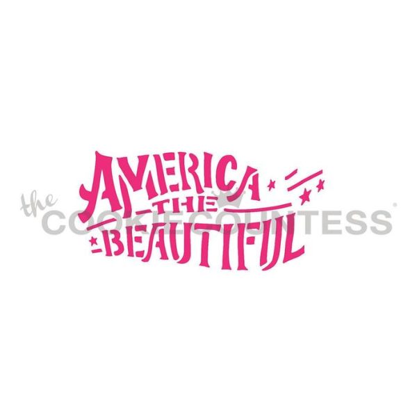 America the Beautiful Stencil on Sale