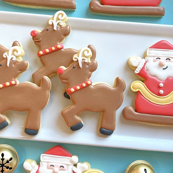 Santa Sleigh and Reindeer Cookie Cutter BUNDLE Online Sale - Image 4