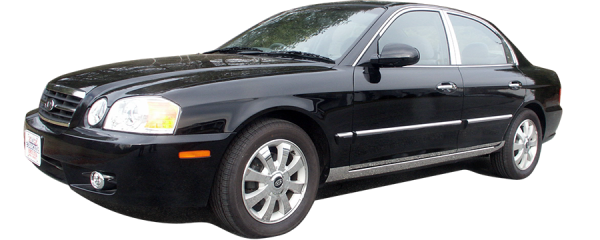 QAA Chrome License Plate Bezels For 2001-2006 Kia Optima - 4-door Sedan on Sale - Image 2