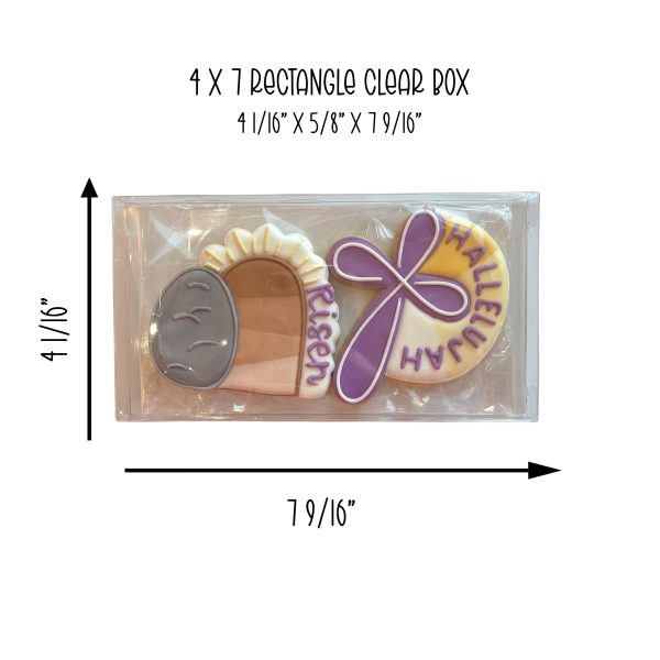 4 x 7 Rectangle Clear Cookie Box  - 25 BOXES - 4 1 16  x 5 8  x 7 9 16  Online now