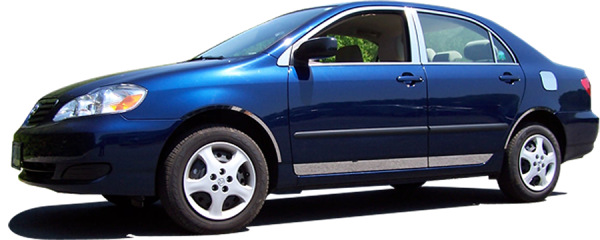 QAA Chrome License Plate Bezels For 2003-2008 Toyota Corolla - 4-door Sedan For Sale - Image 2