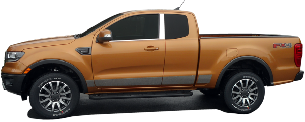 QAA Chrome Window Trim For 2019-2023 Ford Ranger - 4-door Pickup Truck Super Cab Sale - Image 3