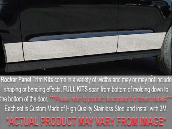 QAA Chrome Rocker Panels For 1995-1996 Nissan Sentra - 2-door Coupe 200SX only For Sale