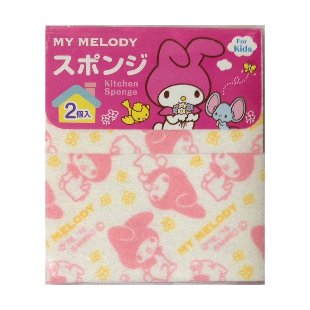 MY MELODY 2P KITCHEN SPONGE 110 X 30 X 65MM Supply