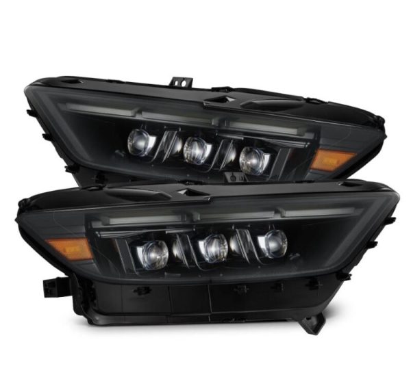 AlphaRex 880261 FITS 15-17 Ford Mustang NOVA LED Proj Headlights Alpha Black w Activ Light Seq Signal Switch DRL Hot on Sale