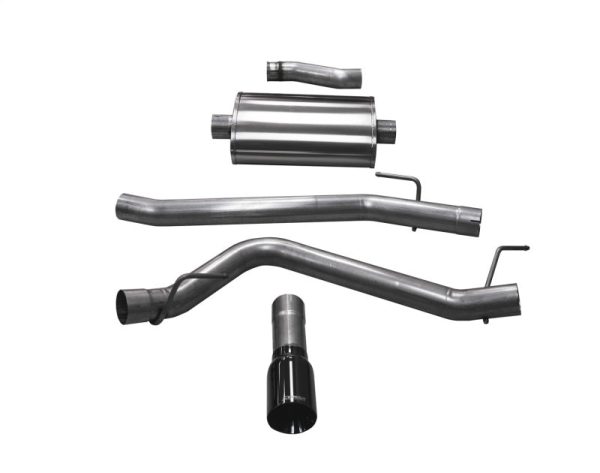 Corsa 2020 Jeep Gladiator JT 3.6L, Single Side Exit Cat-Back Exhaust System w  Single 4in Black Tip on Sale