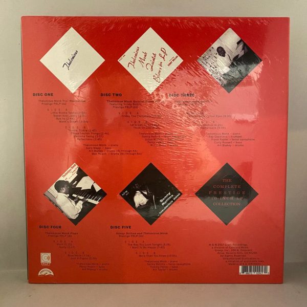 Thelonious Monk – The Complete Prestige 10-Inch LP Collection 5LP 10  Box Set USED NOS STILL SEALED For Sale - Image 2